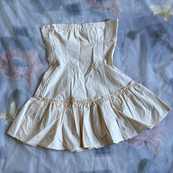 MYMUMMADEIT BUTTON MINI DRESS - BONE - Picture 11 of 16